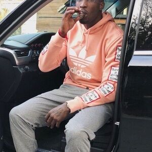 ComplexCon Adidas Originals X have a good time Japan Pink Hoodie Mens Size Med